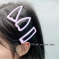 Heart Shaped Bb Clips Metal Hair Side Clips Solid Color Alloy Hairpin main image 2