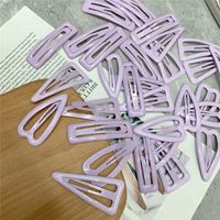 Heart Shaped Bb Clips Metal Hair Side Clips Solid Color Alloy Hairpin main image 3