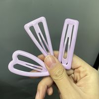 Heart Shaped Bb Clips Metal Hair Side Clips Solid Color Alloy Hairpin main image 4
