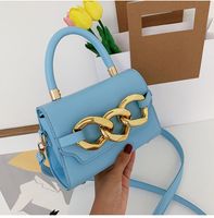 En Gros Couleur Bonbon Chaîne Épaisse Épaule Petit Sac Mode Messager Portable Petit Sac Carré 14*20*9cm sku image 3