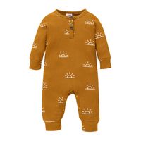 Newborn Spring And Autumn Baby Long Sleeve Pit Romper Casual Jumpsuit sku image 1