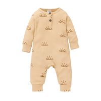 Newborn Spring And Autumn Baby Long Sleeve Pit Romper Casual Jumpsuit sku image 6