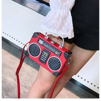 New Radio Bag Box Shoulder Messenger Bag Fashion Creative Personality Funny Cross-border Handbag 19*12*5cm sku image 2