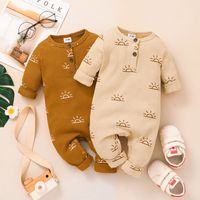 Newborn Spring And Autumn Baby Long Sleeve Pit Romper Casual Jumpsuit main image 2