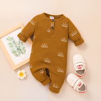 Newborn Spring And Autumn Baby Long Sleeve Pit Romper Casual Jumpsuit main image 3