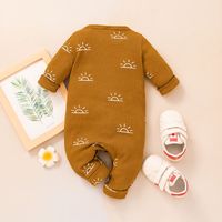 Newborn Spring And Autumn Baby Long Sleeve Pit Romper Casual Jumpsuit main image 4
