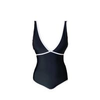 New Color Matching Contrast Color Simple High Waist Slim One-piece Swimsuit main image 6