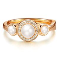 Retro Inlaid Pearl Alloy Gold-plated Bracelet sku image 1