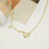 Korean Style New Heart Shape Copper Sweater Chain Personality Niche Design Clavicle Chain main image 3