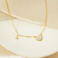Korean Style New Heart Shape Copper Sweater Chain Personality Niche Design Clavicle Chain main image 4