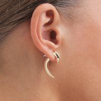 European And American Fashion Jewelry Personality Metal Crescent Irregular Earrings main image 2