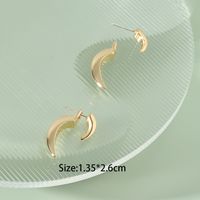 European And American Fashion Jewelry Personality Metal Crescent Irregular Earrings main image 3