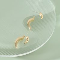 European And American Fashion Jewelry Personality Metal Crescent Irregular Earrings main image 4