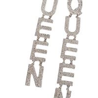 New European And American Earrings Exaggerated Queen Letter Earrings Wholesale main image 6