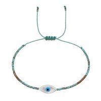 Retro Ethnic Style Turquoise Miyuki Rice Beads Shell Eye Small Bracelet main image 2