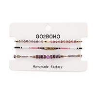 Miyuki Beads Hand-woven Color Beaded Small Bracelet Lucky Stone Couple Hand Rope Stacking Set main image 2