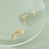 European And American Fashion Jewelry Personality Metal Crescent Irregular Earrings sku image 1