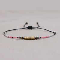 Miyuki Beads Hand-woven Color Beaded Small Bracelet Lucky Stone Couple Hand Rope Stacking Set sku image 1