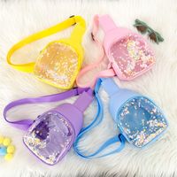 Pvc Candy Color Plastic Transparent Children's Chest Bag Crossbody Small Bag Shoulder Bag main image 1