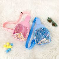 Pvc Candy Color Plastic Transparent Children's Chest Bag Crossbody Small Bag Shoulder Bag main image 5