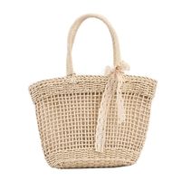 Fashion Portable Retro Straw Woven Bag Beach Bag 39*27*11cm main image 6