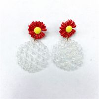 Fehlende Blütenblätter Gänseblümchen Blumen Handbestickte Ohrringe Ohrringe main image 6