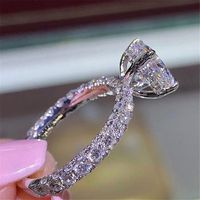 Mode Diamant Rund Legierung Ring Vorschlag Diamant Ring Großhandel main image 1