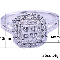 New Classic Women's Micro-encrusted Zircon Copper Wedding Ring Hand Jewelry Wholesale main image 6
