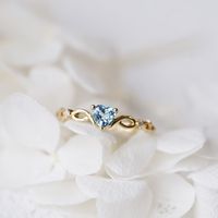 Fashion Peach Heart Copper Ring Love-shaped Zircon Ring Fashion Jewelry main image 5