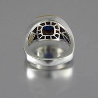 New Jewelry Retro Fashion Two-color Copper Inlaid Zircon Men's Ring Wholesale main image 5
