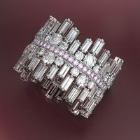 New Irregular Copper Zircon Ring European And American Luxury Women's Jewelry main image 3