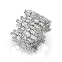 New Irregular Copper Zircon Ring European And American Luxury Women's Jewelry main image 4