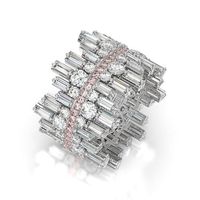 New Irregular Copper Zircon Ring European And American Luxury Women's Jewelry main image 5