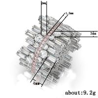 Neuer Unregelmäßiger Kupferzirkonring Europäischer Und Amerikanischer Luxus-damenschmuck main image 6