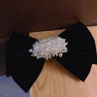 Korean Pearl Bow Diamond Hairpin Niche Cute Side Clip Top Clip Back Head Clip main image 4