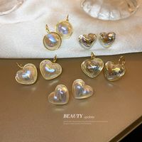 Fashion Pearl Heart Shaped Alloy Earrings Wholesale main image 2