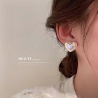 Fashion Pearl Heart Shaped Alloy Earrings Wholesale main image 3
