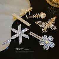 European And American Diamond-studded Flower Hairpins  Exaggerated Duckbill Clip main image 1