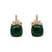 Bow Knot Diamond Alloy Artificial Gemstones Earrings main image 6