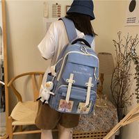 Korean Style Hit Color Large-capacity Backpack Wholesale 30*13*44cm main image 1