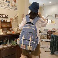Korean Style Hit Color Large-capacity Backpack Wholesale 30*13*44cm main image 4