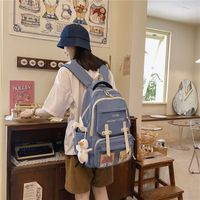 Korean Style Hit Color Large-capacity Backpack Wholesale 30*13*44cm main image 5
