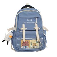 Korean Style Hit Color Large-capacity Backpack Wholesale 30*13*44cm main image 6