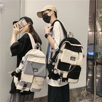 Korean Style Student Backpack Trend Large Capacity Fashion Backpack 30*13*45cm main image 1