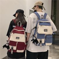 Korean Style Student Backpack Trend Large Capacity Fashion Backpack 30*13*45cm main image 5
