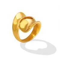 New Hip-hop Ins Style Hollow Ring Titanium Steel 18k Ring Jewelry main image 6