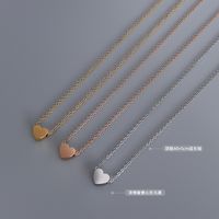Fashion Heart Shape Titanium Steel Plated Collarbone Necklace main image 4