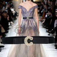 Fashion Belt Women's Decorative Dress C-shaped Diamonds Belt main image 3