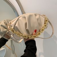 Folded Chain Bucket Bag 2022 New Women's One Shoulder Messenger Bag Cloud Bag23*13*10cm main image 1