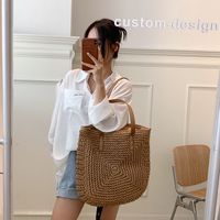 Straw Woven Bag Women's New Fashion Shoulder Bag Large-capacity Literary Simple Woven Bag40*42*3cm main image 3